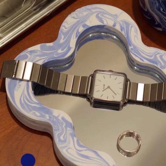 Irregular Wavy Table Marble Mirror - Picture 2 of 3